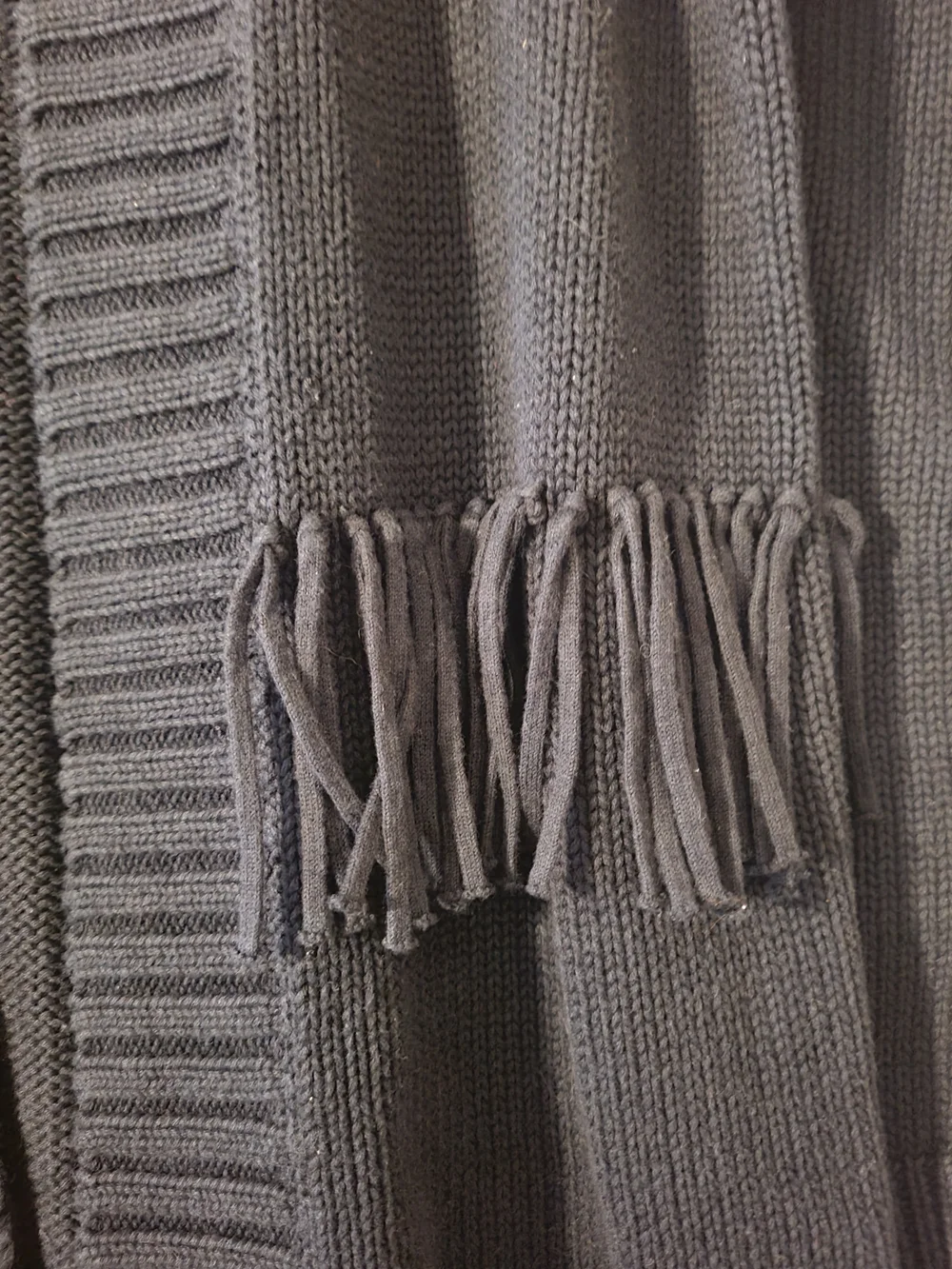 Banana Republic Black Fringe Open Cardigan Sweater - Picture 3 of 5